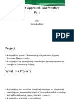 Project Appraisal - Introduction - 2023
