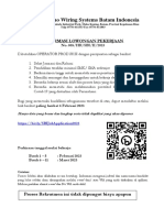 Informasi Lowongan Operator - 2023