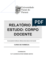 Exemplo - Professores - RELATÓRIO DE ESTUDO - PROFESSORES - FARMACIA
