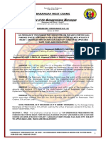 West Crame - Brgy Ordinance 02-2022 - Prescribing Parking Fee Multi Purpose Hall