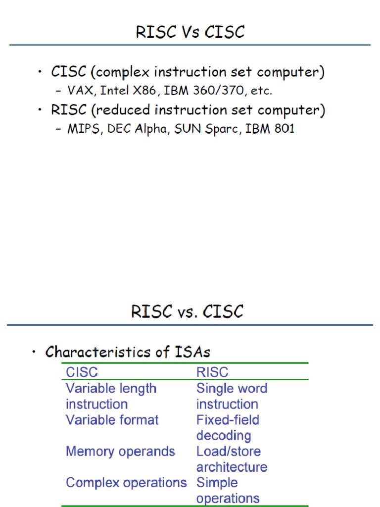 Cisc vs Risc | PDF