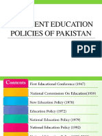Educational Policies of Pakistan