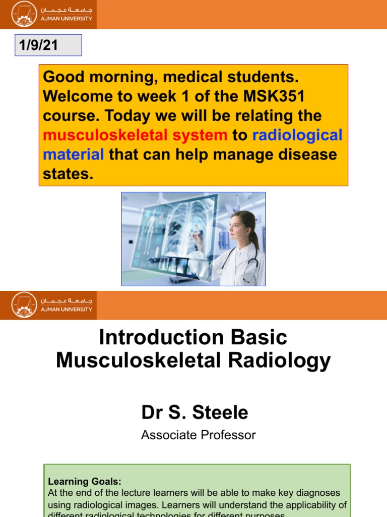 POD - 01a MSK Radiology | PDF | Medical Imaging | Knee