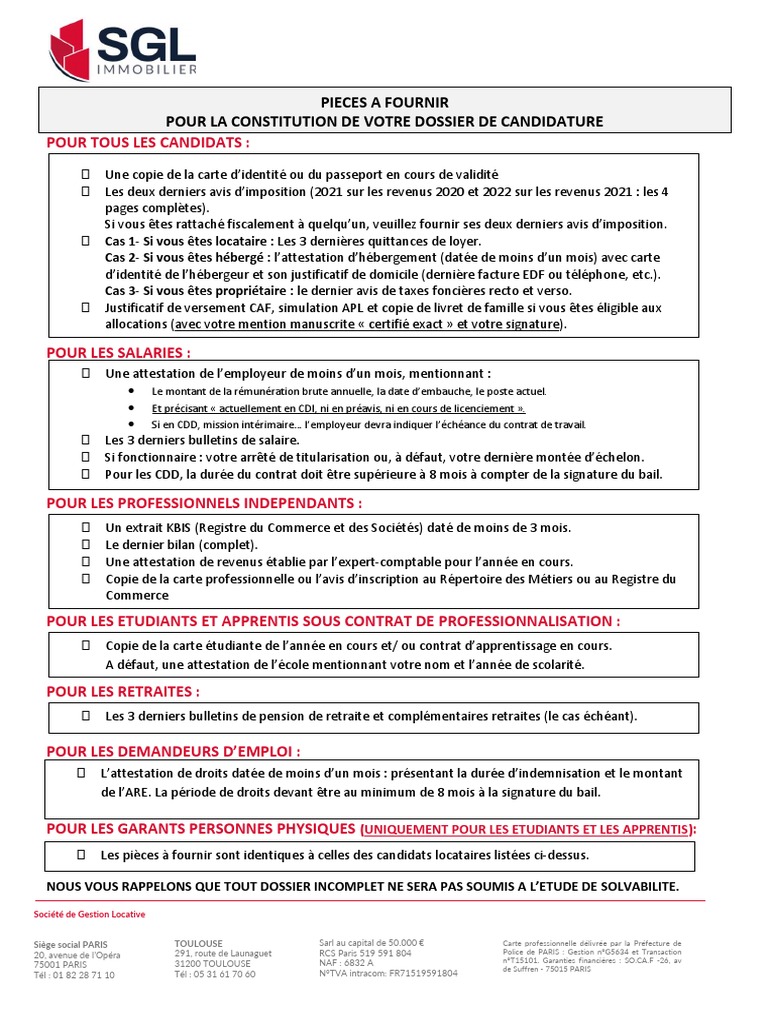 Pièces à Fournir pour Demande de Retraite | PDF | Travail | Business