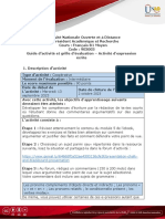 Guide D'activité Et Grille D'évaluation - Unité 3 - Devoir 5 - Forum de Production Écrite