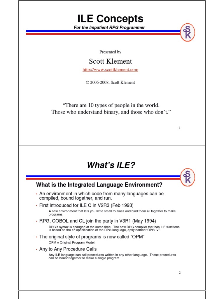 ILE Concepts | PDF