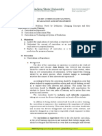 ED203-Curriculum Planning, Evaluation and Development - Draft