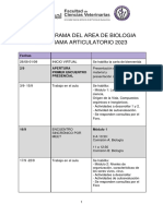 Cronograma Pa 2023 Area Biologia