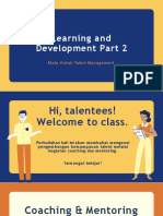 Learning and Development Part 2