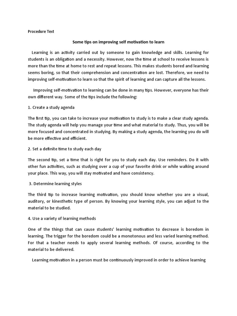 Procedure text pdf