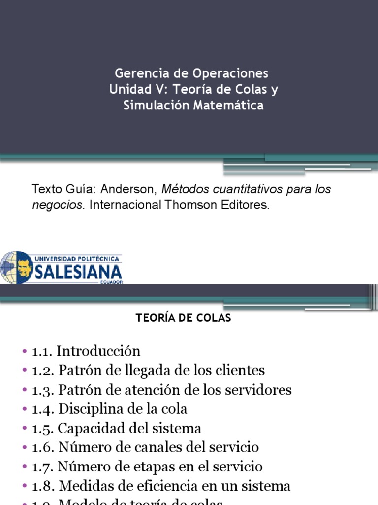 Unidad 4 Colas de Espera | PDF