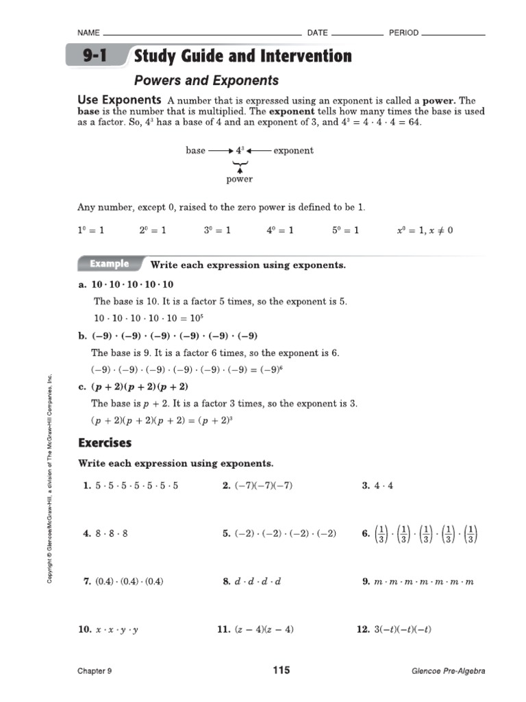 Chapter 9 Revision Guide Extra Practice | PDF