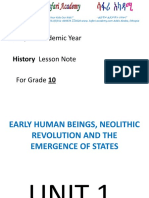 History Lesson Note For Grade 10