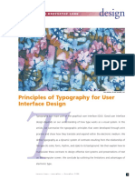 Design - Principle of Typography For User Interface Design