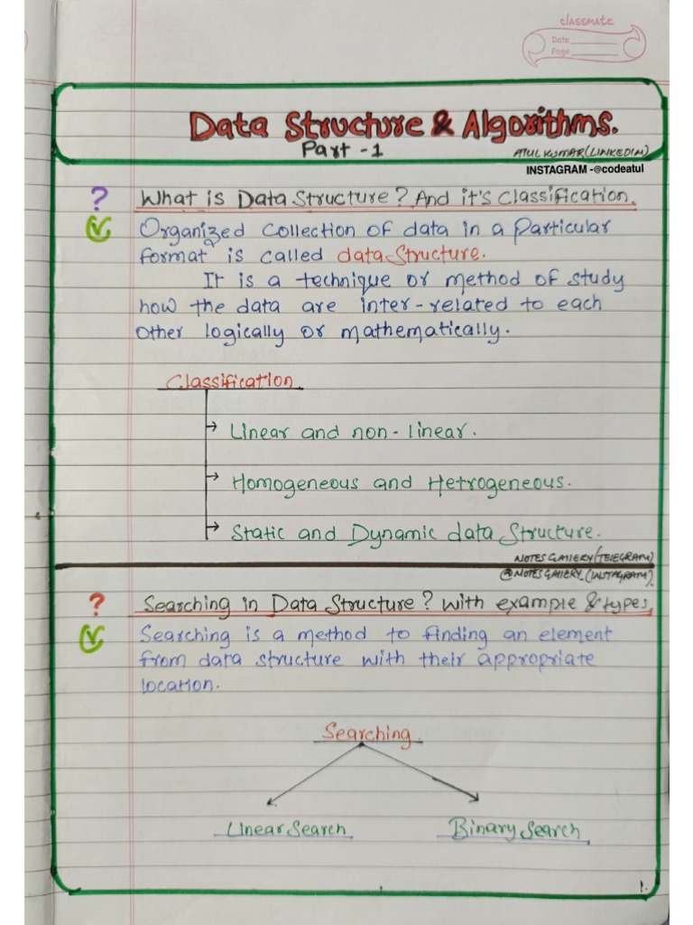 Data Structure & Algorithm (PART - 1) | PDF