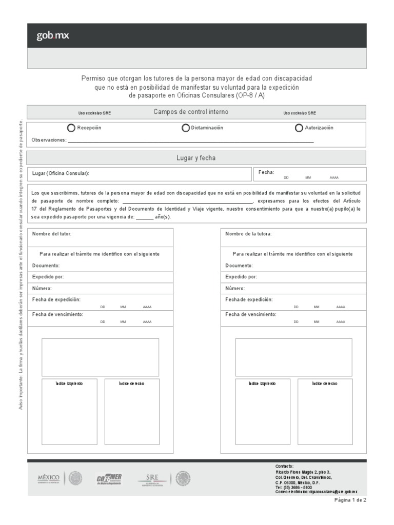 Secretaría de Relaciones Exteriores: Uso Exclusivo SRE Uso Exclusivo ...