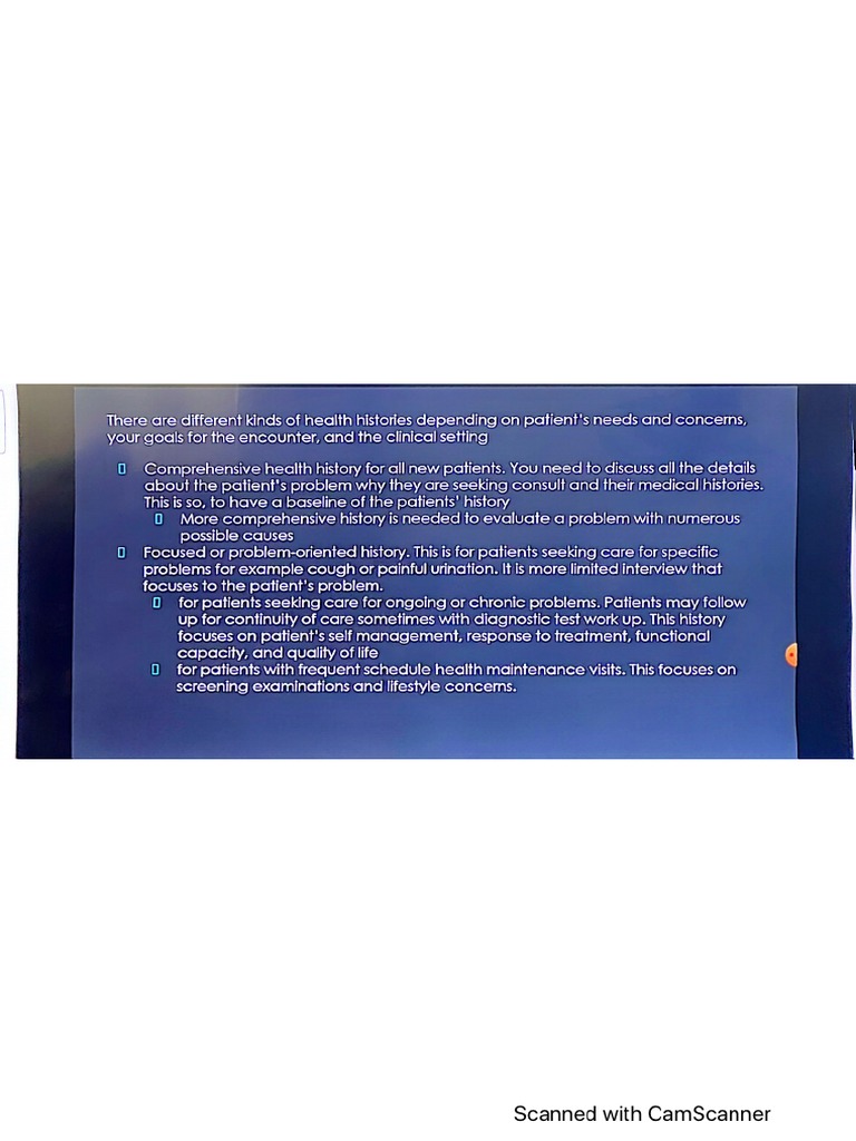 Interviewing And Health History Pdf