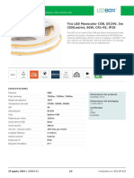 Tira LED Monocolor COB, DC24V, 5m (350led - M), 60W, CRI - 92, IP20