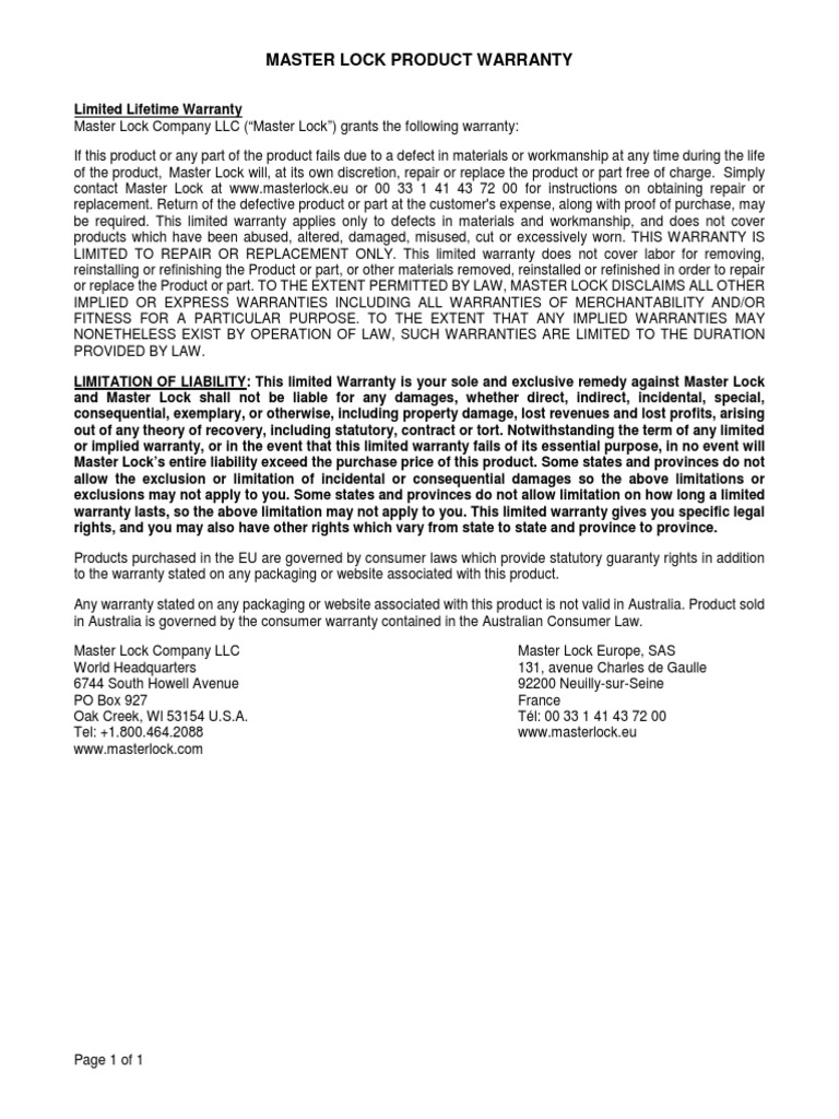 Limited Lifetime Warranty PDF Implied Warranty Law And Economics