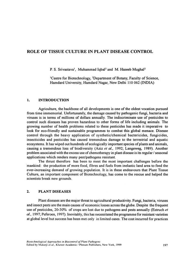 Explain Tissue Culture In Detail