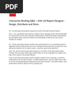 Interactive Briefing QA - Infor LN Report Designer - Design Distribute and Store