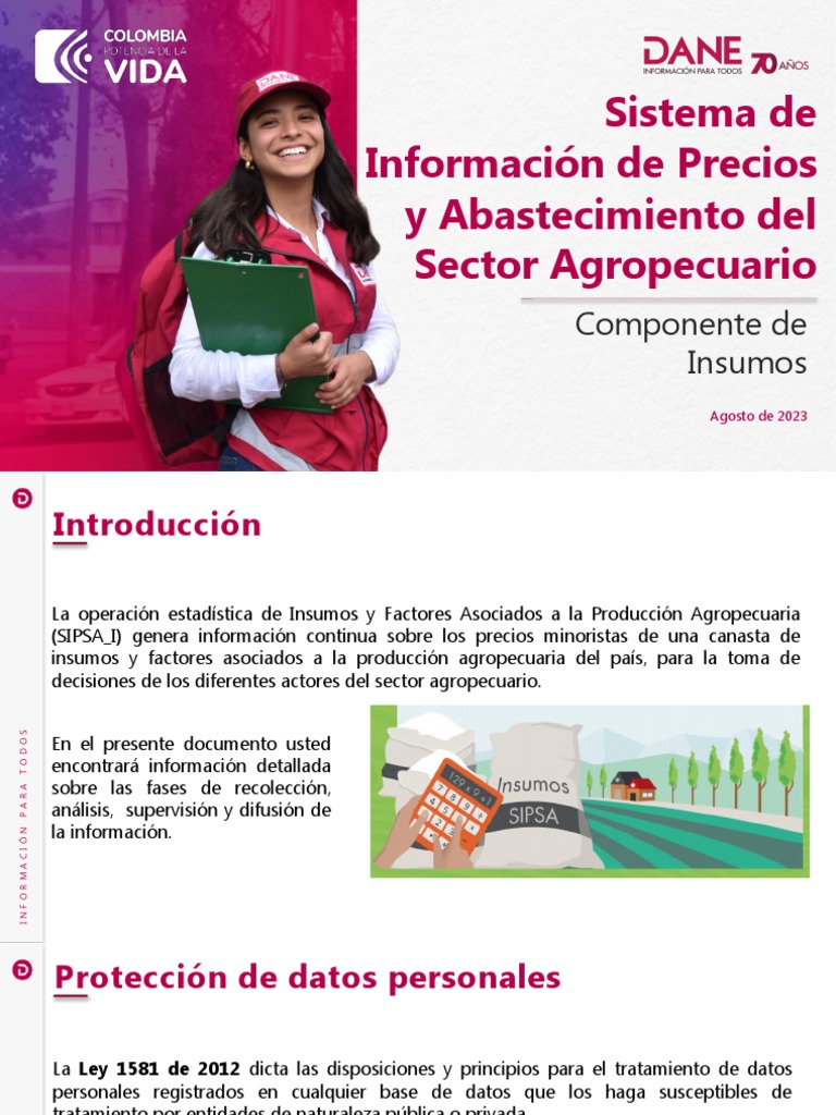 Presentación Sipsa - I Ago 2023 - Psbpso | PDF | Fertilizante | Agricultura