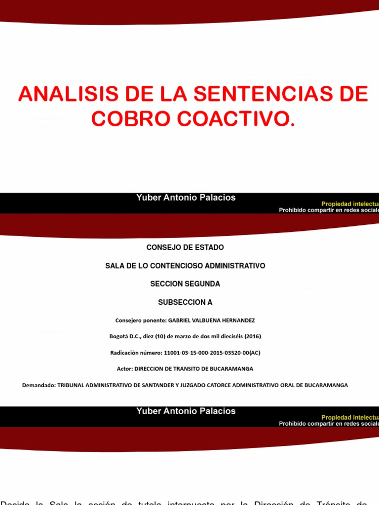 Sentencias Cobro Coactivo | PDF | Estatuto de limitaciones | Debido al