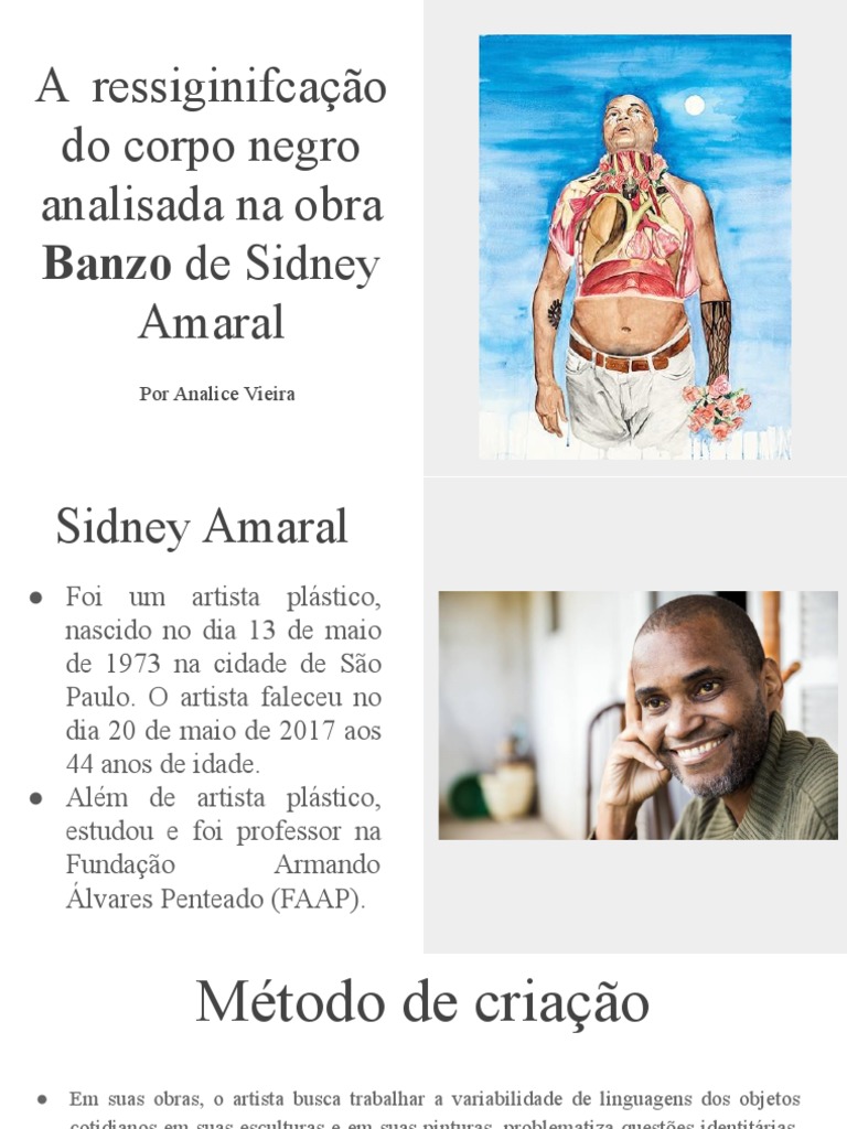A Ressiginifcação Do Corpo Negro Analisada Na Obra Banzo de Sidney ...
