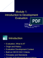 Module1, Introduction to Development Evaluation