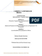 Universidad Abierta Y A Distancia de México: Licenciatura Administración Y Gestión Pública Módulo