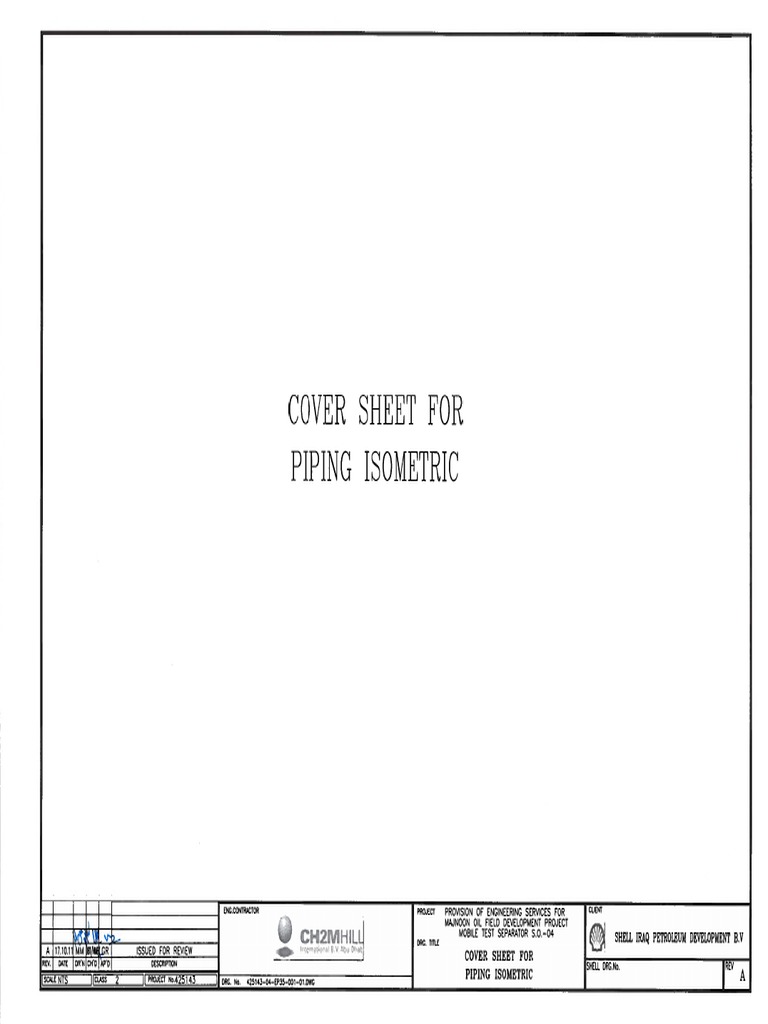 Piping Isometric Drawing | PDF