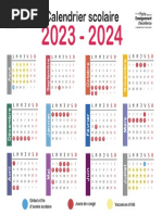 Calendrier Scolaire 2023-2024 (PDF) (Ressource Enseignment - Be Belgique)