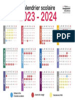 Calendrier Scolaire 2023-2024 (PDF) (Ressource Enseignment.be Belgique)
