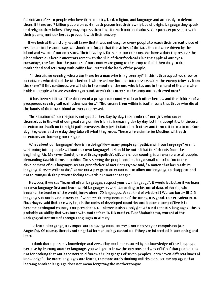 Patriotism Pdf