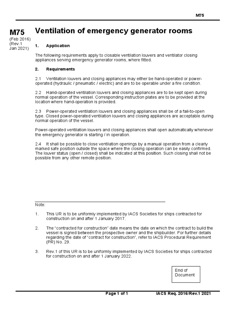 1ventilation of Emergency Generator Rooms PDF