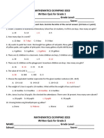1-3 Final Math Olympiad Written Quiz