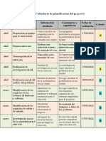 Crit C Calendario Del Proyecto