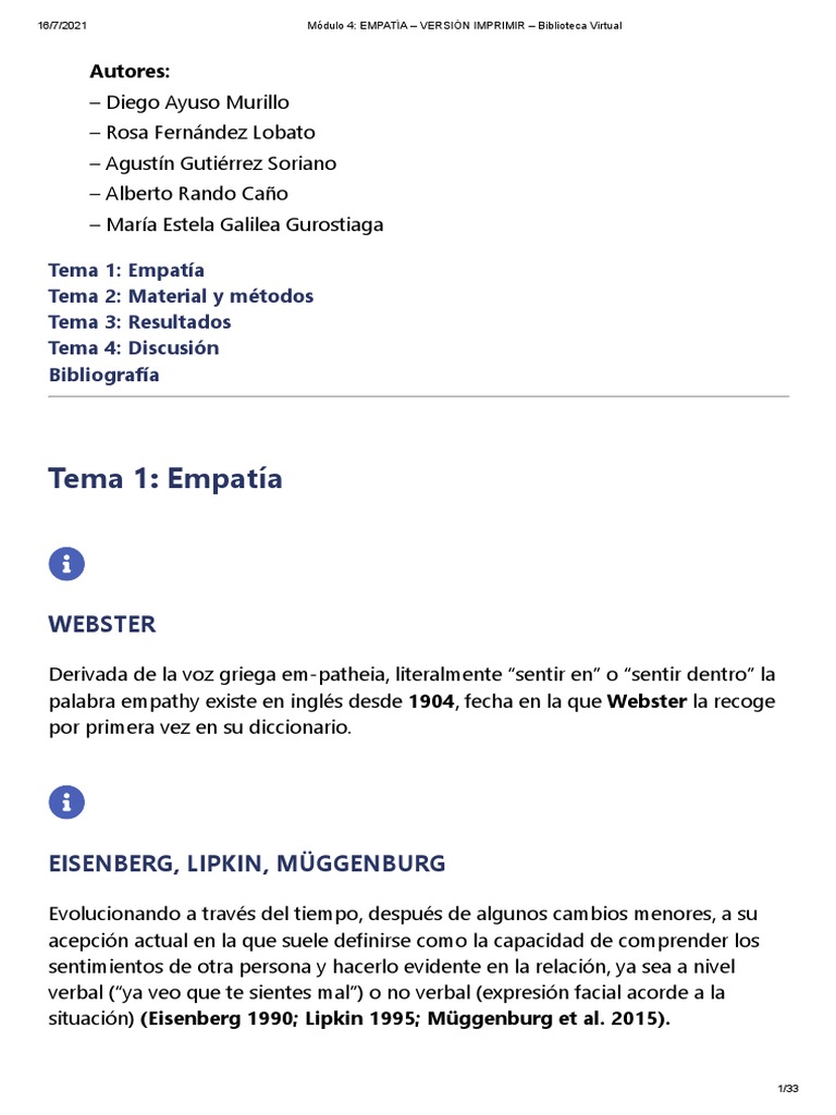 La Empatía en la Asistencia Sanitaria | PDF | Empatía | Las emociones