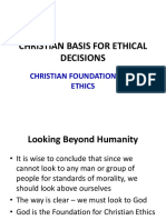 Lesson 2 - Christian Basis For Ethical Decisions