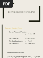 Roots & Zeros of Polynomials