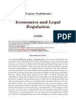 Economics and Legal Regulation - Pashukanis