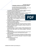 Cuestionario Primera Sesión de Psicología Clínica