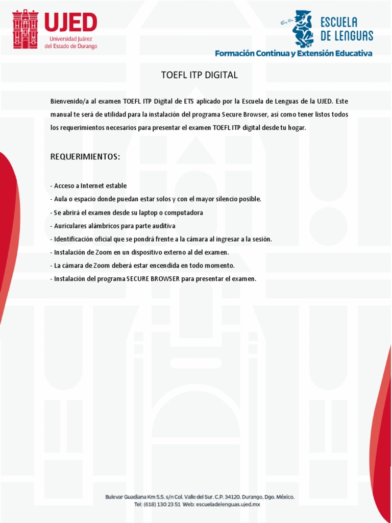 Manual Toefl Itp 2021 Pdf Software De La Aplicacion Tableta