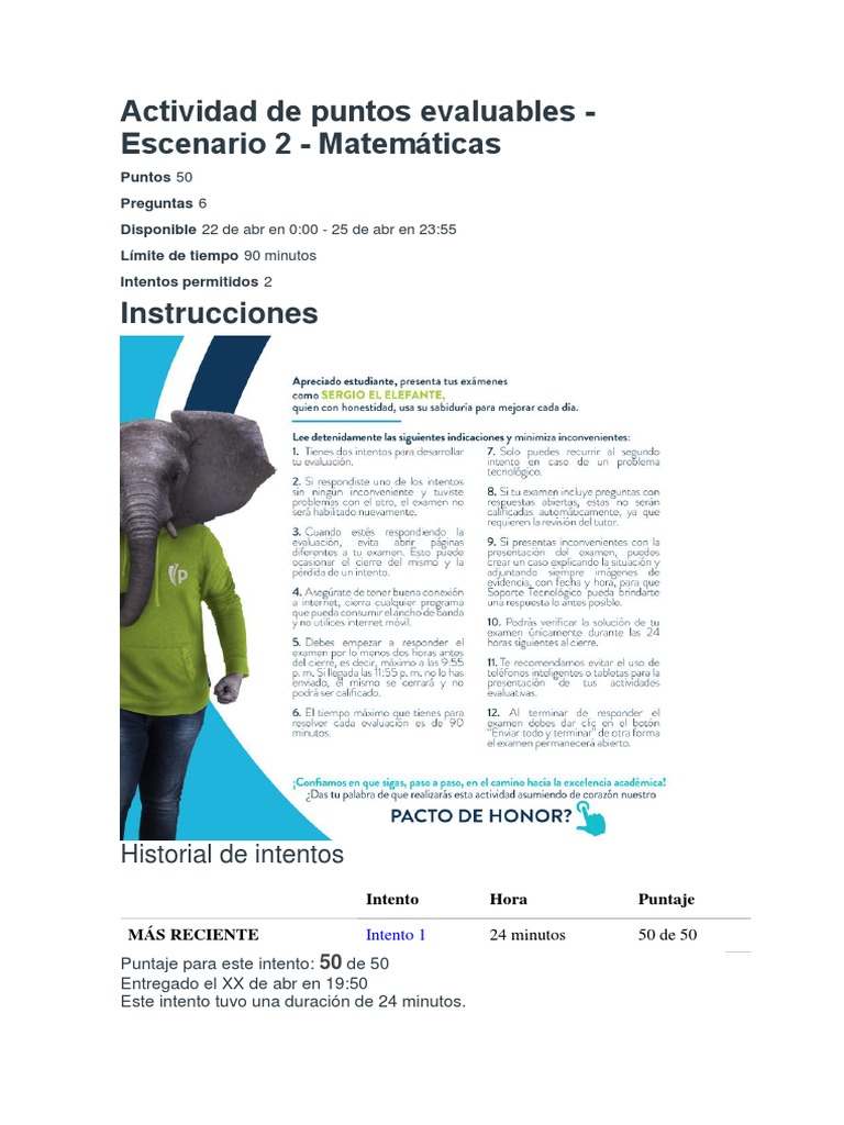 Actividad De Puntos Evaluables Escenario 2 Matemáticas Pdf