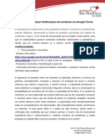 Orientações para realizar Notificações de Incidente via Google Forms