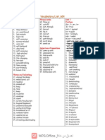 AEF Level 602 Vocabulary List