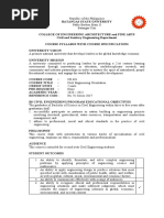 CE 401 Civil Engineering Orientation Course Specifications