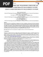 Balanced Scorecard: Weaknesses, Strengths, and Its Ability As Performance Management System Versus Other Performance Management Systems