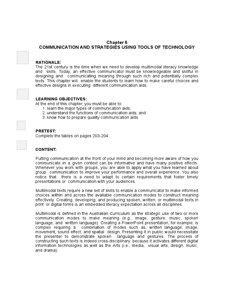 Communication Aids in the Digital Age | PDF | Communication | Human ...