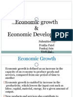 Economic Growth & Economic Development: Submitted By-Prutha Patel Pankaj Jain Rishi Rai